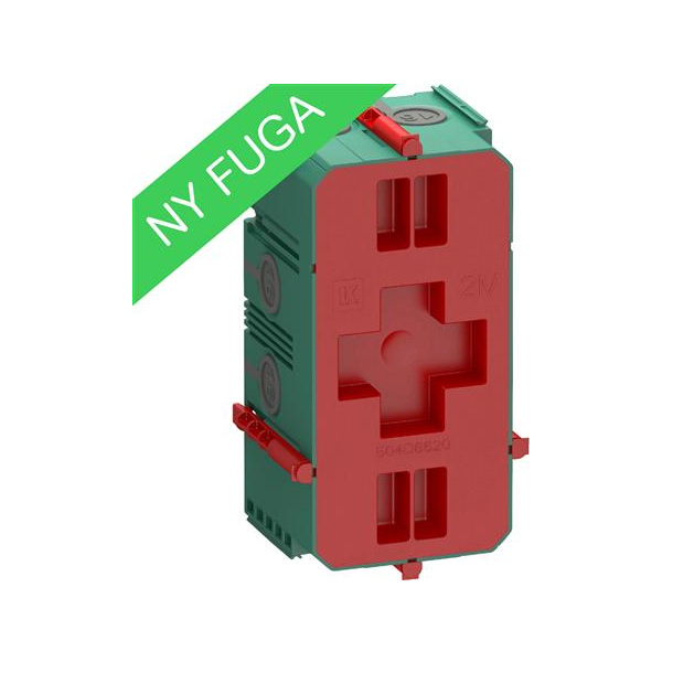 FUGA Air indmuringsdåse 2 modul, grøn.